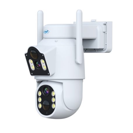PNI dupla lencsés forgatható FullHd napelemes WiFi kamera mikrofonnal (PNI-IP792)