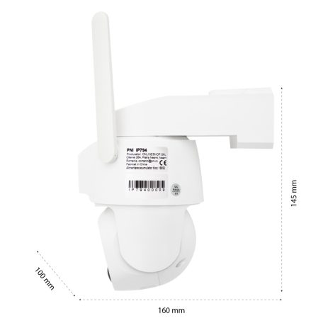 PNI dupla lencsés forgatható FullHd napelemes WiFi kamera mikrofonnal (PNI-IP794)