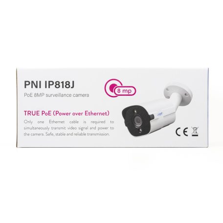  PNI 8.0Mp-es, 4K POE IP kamera, LED fény + Infra (PNI-IP818J)
