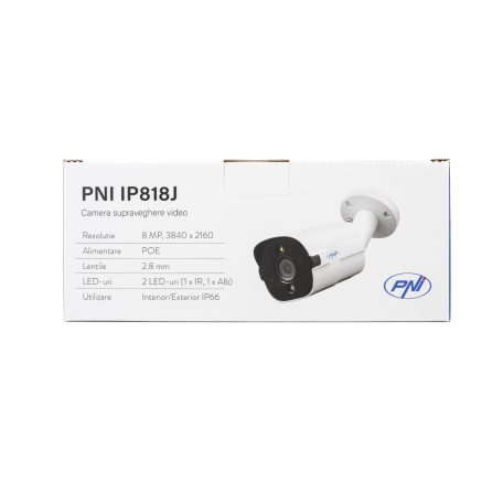  PNI 8.0Mp-es, 4K POE IP kamera, LED fény + Infra (PNI-IP818J)