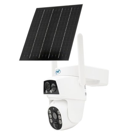 PNI dupla lencsés SIM kártyás forgatható FullHd napelemes 4G kamera mikrofonnal (PNI-IP894)