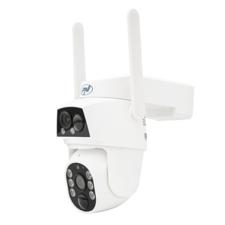 PNI dupla lencsés SIM kártyás forgatható FullHd napelemes 4G kamera mikrofonnal (PNI-IP894)