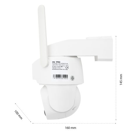PNI dupla lencsés SIM kártyás forgatható FullHd napelemes 4G kamera mikrofonnal (PNI-IP894)