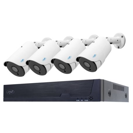 PNI 4 kamerás SuperHd, IP POE kamerarendszer, arcmentés funkcióval, mikrofonokkal (PNI-IPMAX5)