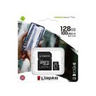 Kingston MicroSDXC 128GB memóriakártya, Class10, UHS-1, 100MB/s+Adapter (PNI-KIMSDXC128B)