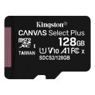 Kingston MicroSDXC 128GB memóriakártya, Class10, UHS-1, 100MB/s+Adapter (PNI-KIMSDXC128B)