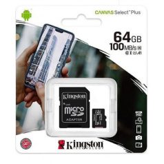   Kingston MicroSDXC 64GB memóriakártya, Class10, UHS-1, 80MB/s+Adapter (PNI-KIMSDXC64)