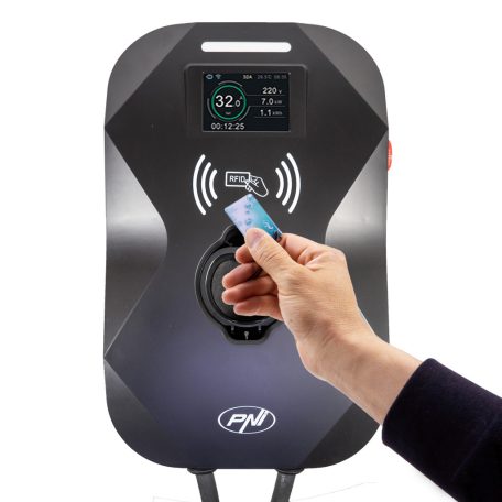 PNI Type2 smart fali elektromos autó töltő, 16A, 11 Kw telljesítmény, mobilapplikáció (PNI-KW11)