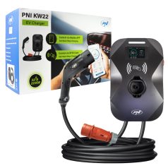   PNI Type2 smart fali elektromos autó töltő, 32A, 22 Kw telljesítmény, mobilapplikáció (PNI-KW22)