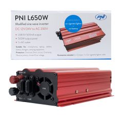   PNI Közepes teljesítményű inverter 12V/24V->230V (PNI-L650W-DV)