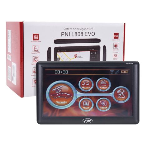 PNI 7" Multimédiás GPS navigáció FM transmitterrel (PNI-L808)