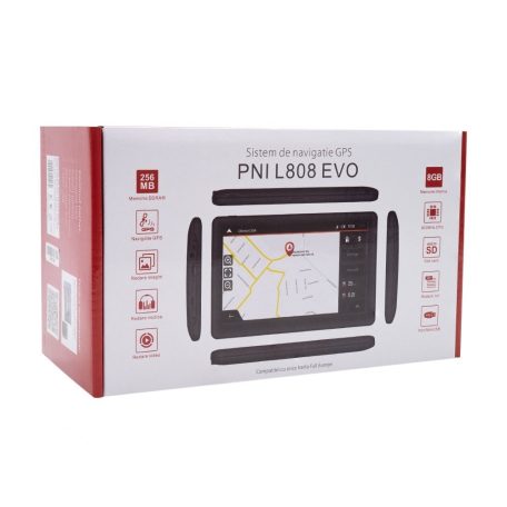 PNI 7" Multimédiás GPS navigáció FM transmitterrel (PNI-L808)