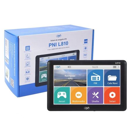 PNI 7" Multimédiás GPS navigáció teljes Európa térképpel (PNI-L810-HM)