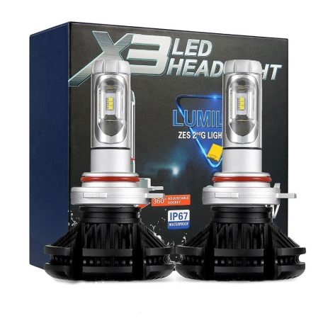 PNI Autós LED fényszóró izzó, H7 X3, 6000K, 6000LM, színfóliával, 2db (PNI-LEDH7-26K)