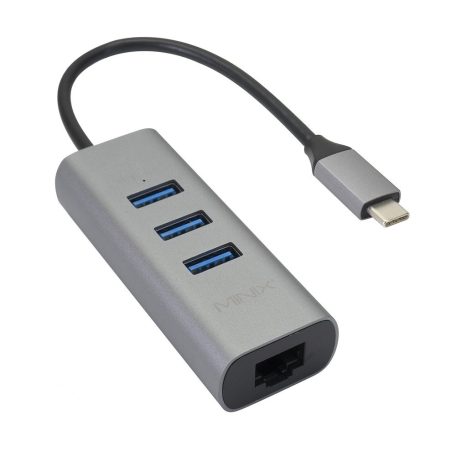 Minix USB-C Ethernet és USB 3.0 adapter (PNI-MINIXC-UEGR)