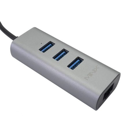 Minix USB-C Ethernet és USB 3.0 adapter (PNI-MINIXC-UEGR)