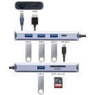 PNI 9az1-ben USB-C adapter/HUB - HDMI, 4 x USB 3.0, SD / TF, RJ45, USB-C PD (PNI-MP90)