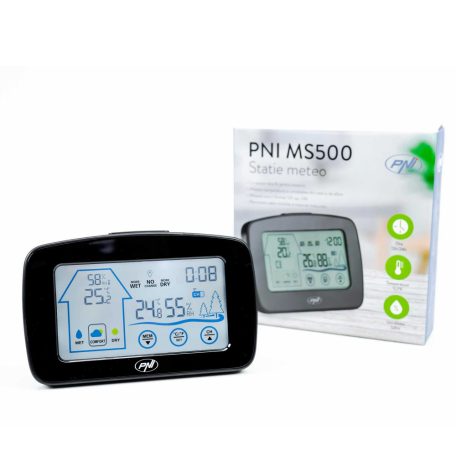 PNI Érintős időjárás állomás, vezeték nélküli kültéri egyéggel (PNI-MS500)