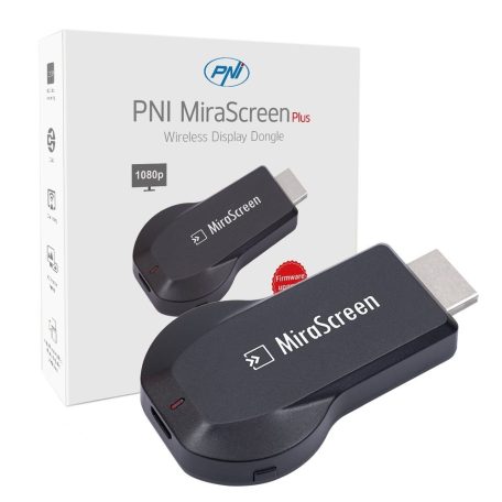 PNI MiraScreen PLUS, vezeték nélküli HDMI jeltovábbító, képernyő tükrözéshez (PNI-MSPLUS)