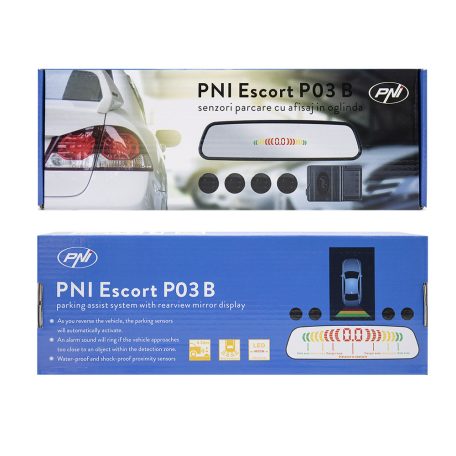 PNI Tolatóradar, visszapillantóba épített kijelzővel (PNI-P03B)