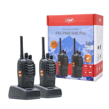 PNI 2db-os UHF, akkumulátoros adó-vevő készlet, 10km hatótávval (PNI-PMR-R40)