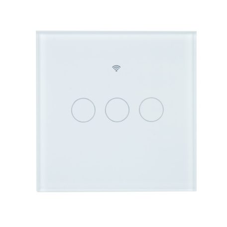 PNI WiFi-s, érintős villanykapcsoló, 3-as, nullkábel nélküli csatlkozás (PNI-PT303L)