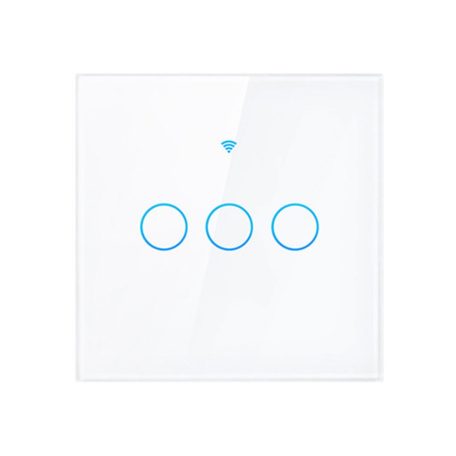 PNI WiFi-s, érintős villanykapcsoló, 3-as, nullkábel nélküli csatlkozás (PNI-PT303L)