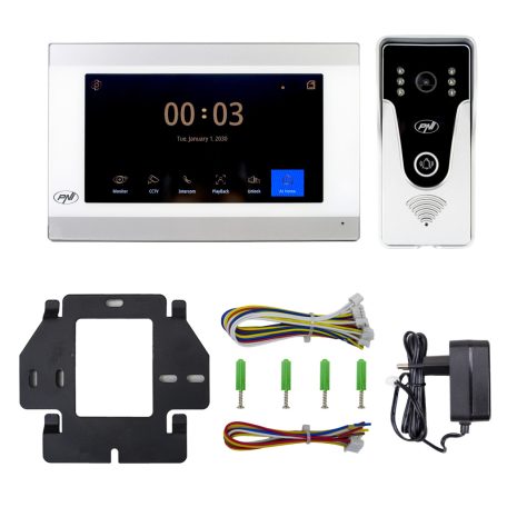 PNI Vezetékes +WiFi-s videó kaputelefon érintős monitorral (PNI-PT750)