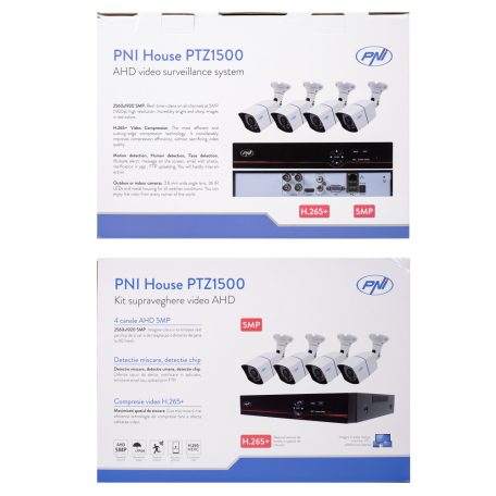 PNI 4 kamerás SuperHd, 5 Mp-es AHD kamerarendszer (PNI-PTZ1500)