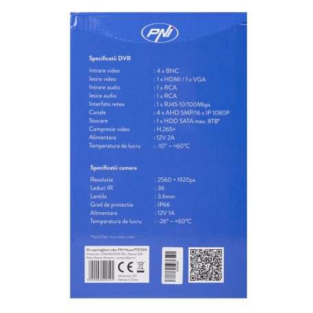 PNI 4 kamerás SuperHd, 5 Mp-es AHD kamerarendszer (PNI-PTZ1500)