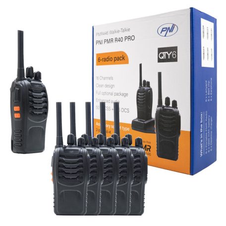PNI 6db-os UHF, akkumulátoros adó-vevő készlet, 10km hatótávval (PNI-R40-06)