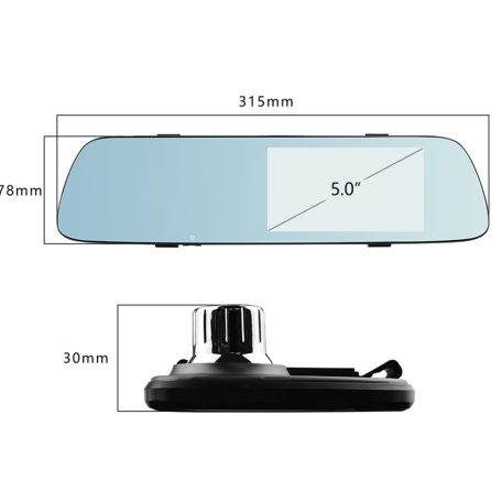PNI Visszapillantó tükörbe épített, érintős tolató és eseményrögzítő kamera (PNI-S2000)
