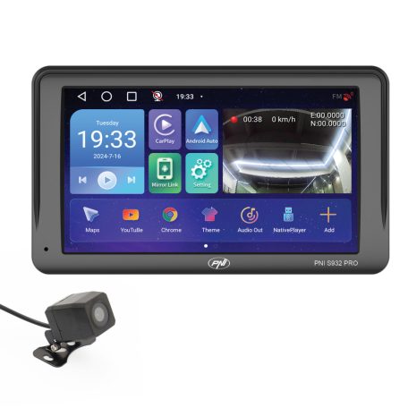 PNI Android GPS navigáció menetrögzítő, tolató kamerával (PNI-S932PRO)