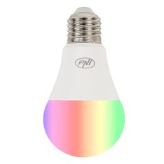   PNI WiFi-s LED izzó, 7W, E27, 2700-6500K+RGB változtatható színhőmérséklet és szín (PNI-SB7RGB)