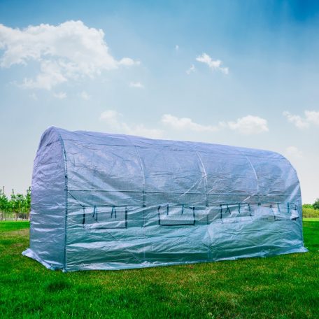 PNI Fóliaház acél szerkezettel, 457x210x210 cm, lehajtható szúnyoghálós ablakokkal (PNI-SG500)