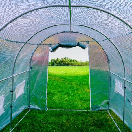 PNI Fóliaház acél szerkezettel, 457x210x210 cm, lehajtható szúnyoghálós ablakokkal (PNI-SG500)