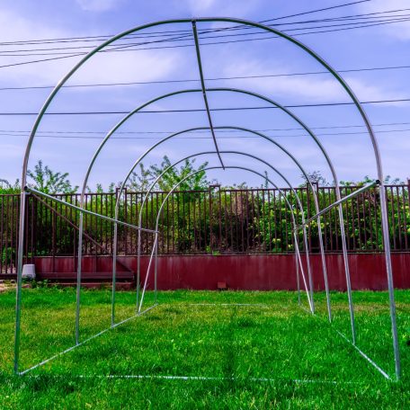 PNI Fóliaház acél szerkezettel, 457x210x210 cm, lehajtható szúnyoghálós ablakokkal (PNI-SG500)