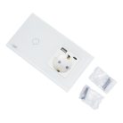 PNI WiFi-s, érintős villanykapcsoló, 1-es, dugajjal, USB-A, vlamint USB-C csatlakozóval (PNI-SH115W)