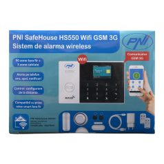   PNI WIFI/GSM riasztórendszer, 2 érzékelővel, szirénával, Rfid kulccsal (PNI-SHS550)