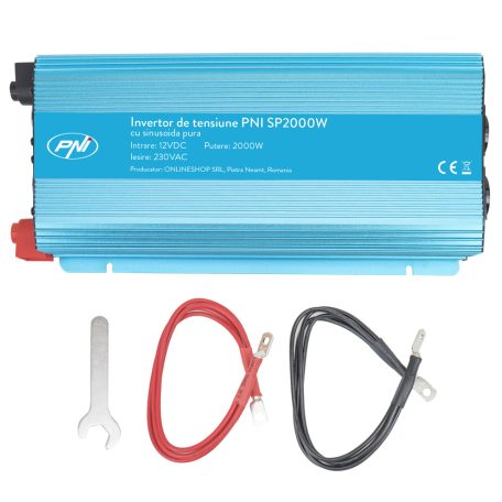 PNI Extra nagy teljesítményű SZINUSZOS inverter 12V->230V (PNI-SP2000W)