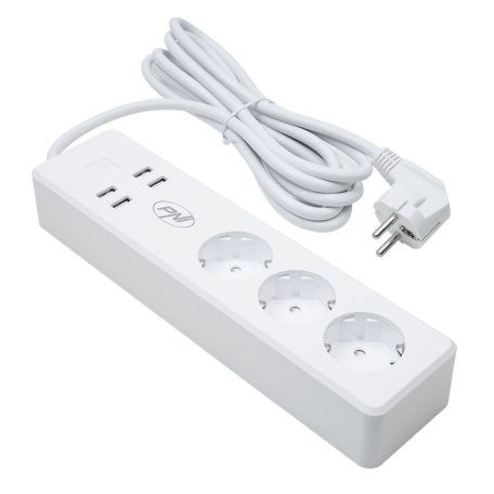 PNI WiFi-s okos 3-as elosztó konnektor 4db USB-vel (PNI-SPS150)