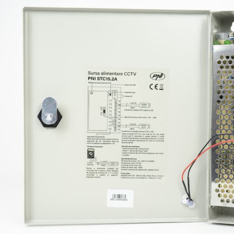 PNI Szekrényes tápegység 12V DC 15A (PNI-STC15-2A)