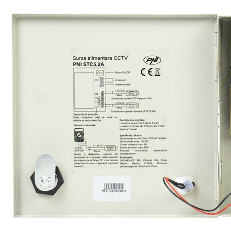 PNI Szekrényes tápegység 12V DC 5A (PNI-STC5-2A)
