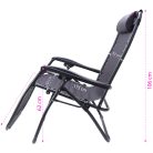 PNI Összecsukható kerti napozóágy, levehető fejtámlával (PNI-SZL250)