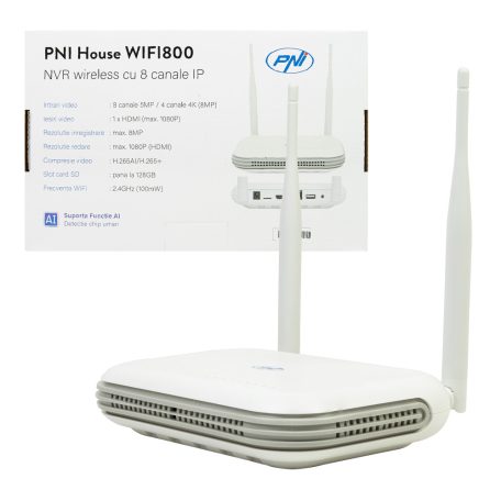 PNI WiFi-s Ip rögzítő, NVR, max. 8db 5.0Mp-es kamerához (PNI-WIFI800)