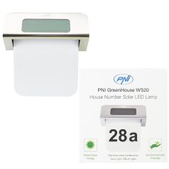   PNI Napelemes LED házszámvilágítás, fém kivitel (PNI-WS20)
