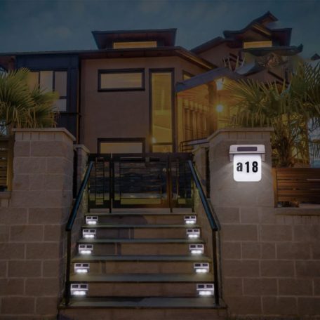 PNI Napelemes LED házszámvilágítás, fém kivitel (PNI-WS20)