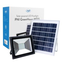 PNI Hordozható 50W-os, napelemes, távirányítható, akkumulátoros LED reflektor (PNI-WS55)